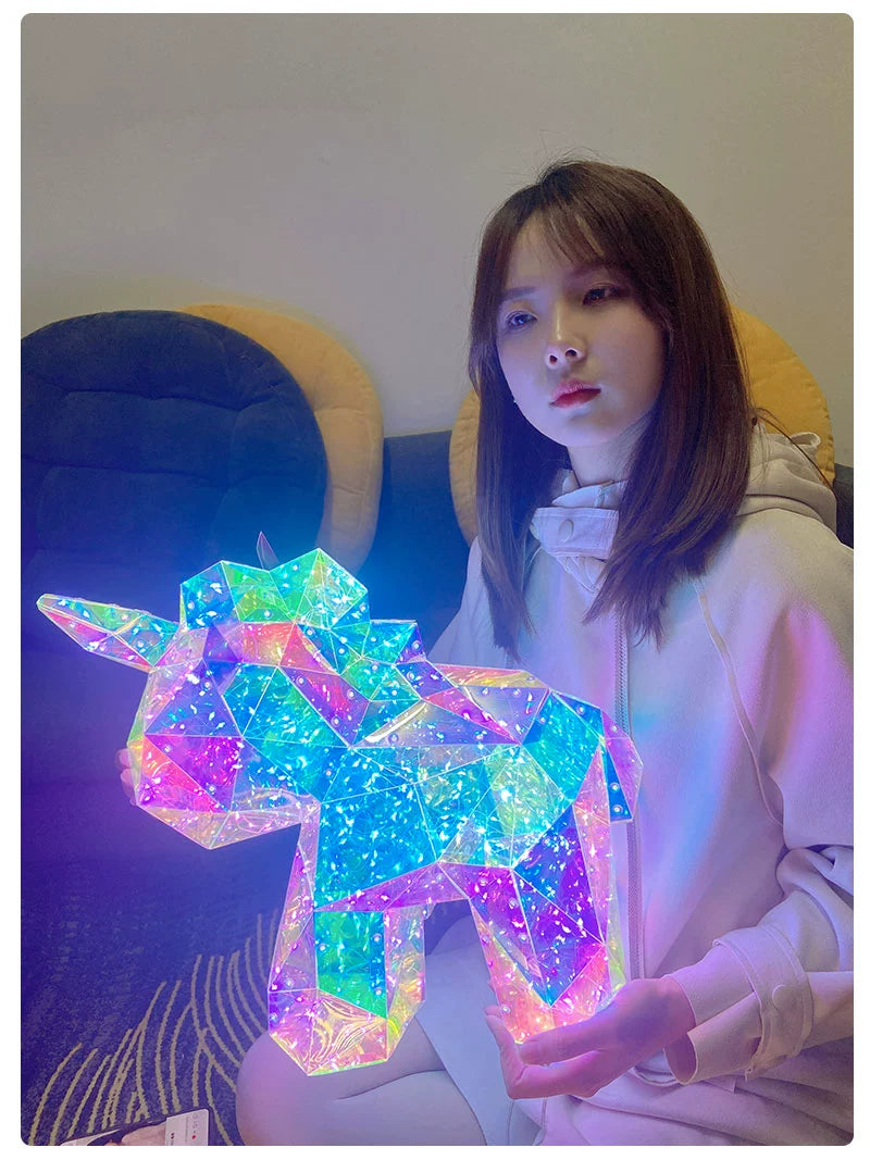 Creative Birthday Gift Girl Luminous Deer Window Decorative Ornament Kids Girl Music Box New Year Gift